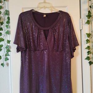 Sparkling Purple Sequin Top